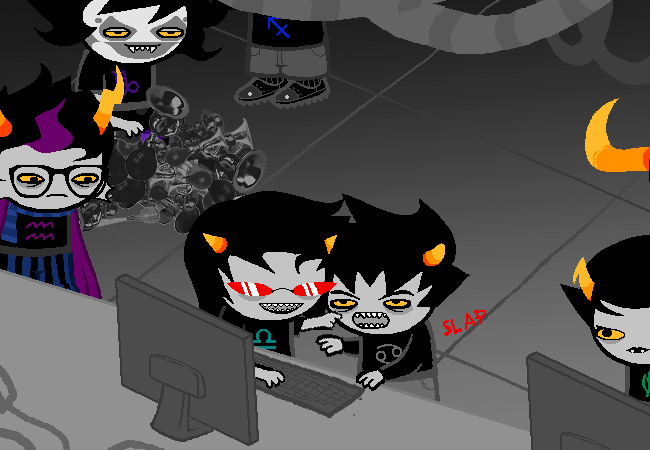 Terezi and Karkat having a normal one.